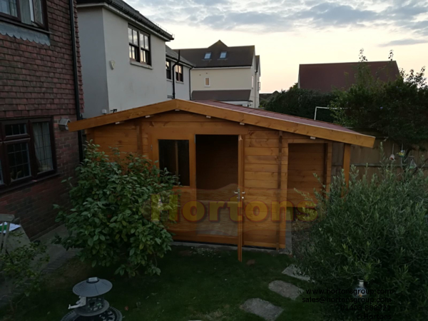 28+28mm Twinskin Kendal 4.5m x 2.5m Log Cabin